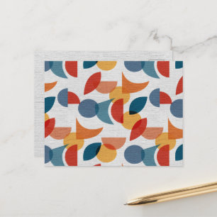 Cartes Pour Fêtes Annuelles Lumineuse géométrique rétro Abstrait Moyen-siècle 