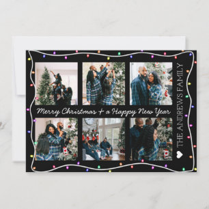 Cartes Pour Fêtes Annuelles Luminosité du néon brillant moderne Noël