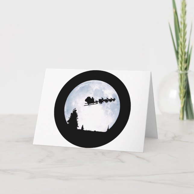 Cartes Pour Fêtes Annuelles Lune de Noël (Devant)