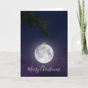 Cartes Pour Fêtes Annuelles Lune de Noël sur Pine Bough