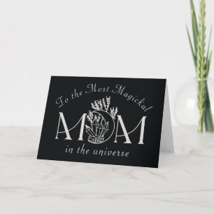 Cartes Pour Fêtes Annuelles Lune et cristaux Magickal Gothique Maman Fête des 