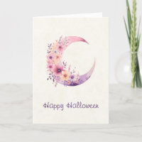 Lune rose Croissant avec de jolies fleurs