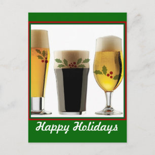 Cartes Pour Fêtes Annuelles Lunettes de bière Salutations de vacances