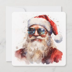 Cartes Pour Fêtes Annuelles Lunettes de soleil Cool Santa Claus
