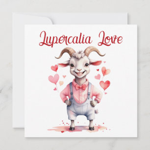 Cartes Pour Fêtes Annuelles Lupercalia Amour Douce Chèvre Coeurs Saint-Valenti