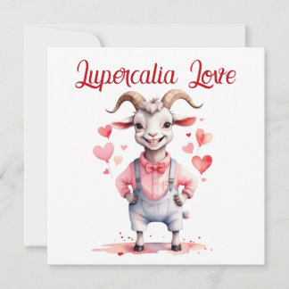 Cartes Pour Fêtes Annuelles Lupercalia Amour Douce Chèvre Coeurs Saint-Valenti