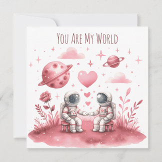Cartes Pour Fêtes Annuelles Lupercalia Astronaute Amour de la Saint-Valentin