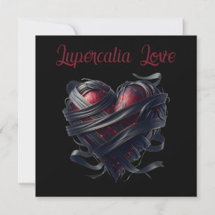 Cartes Pour Fêtes Annuelles Lupercalia Cœurs Noirs Saint-Valentin