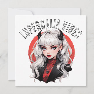 Cartes Pour Fêtes Annuelles Lupercalia Vibes Fille Gothique Démon Saint-Valent