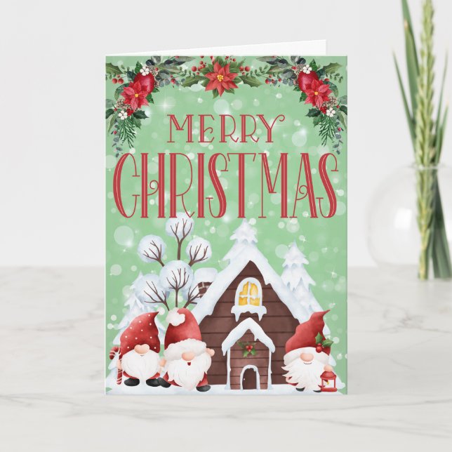 Cartes Pour Fêtes Annuelles Lutins pour Noël (Devant)