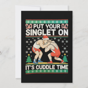 Cartes Pour Fêtes Annuelles Lutte Mets ton maillot de Noël Lutteur