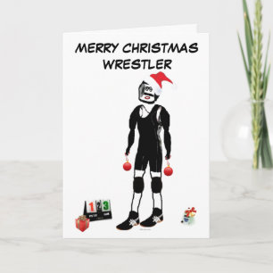 Cartes Pour Fêtes Annuelles Lutteur de Joyeux Noël