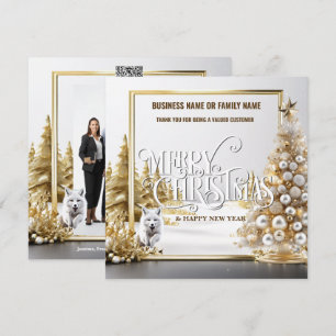 Cartes Pour Fêtes Annuelles Luxe affaires Noël arbre neige forêt fox forêt
