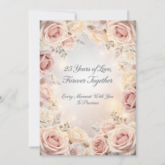 Cartes Pour Fêtes Annuelles Luxury 25th Wedding Anniversary Card – Romantic