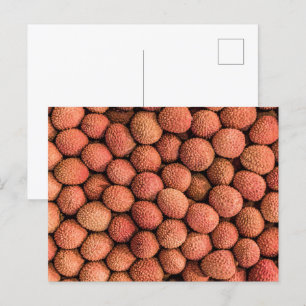 Cartes Pour Fêtes Annuelles Lychee or Litchi fruit vegan et vegetarian