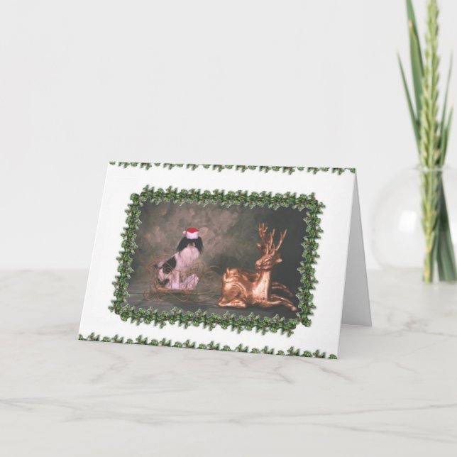 Cartes Pour Fêtes Annuelles M. Chin Christmas_sleigh (Devant)