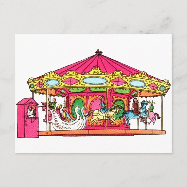 Cartes Pour Fêtes Annuelles "M" est pour joyeux vont rond (Devant)