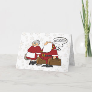 Cartes Pour Fêtes Annuelles M. et Mme Claus Aller à Cancun Drôle Noël