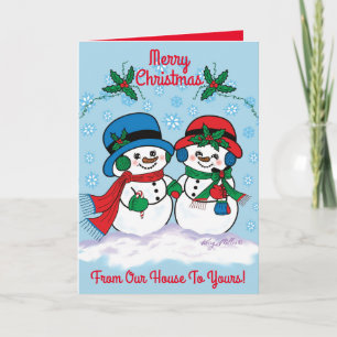 Cartes Pour Fêtes Annuelles M. & Mme Frosty Le Snowman