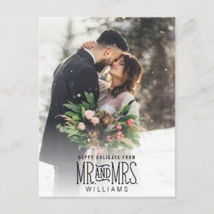 Cartes Pour Fêtes Annuelles M. & Mme Newlysée Lettré à la main Noël