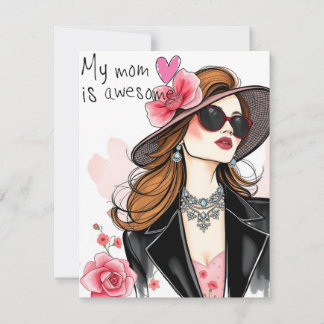Cartes Pour Fêtes Annuelles Ma Mère est Géniale