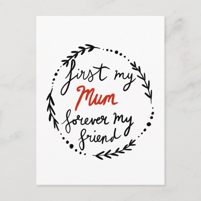 Cartes Pour Fêtes Annuelles Ma mère, mon ami (Devant)