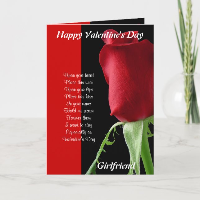 Cartes Pour Fêtes Annuelles Ma petite amie valentines (Devant)
