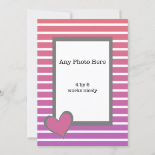 Cartes Pour Fêtes Annuelles Ma photo et un coeur rose sur Valentines