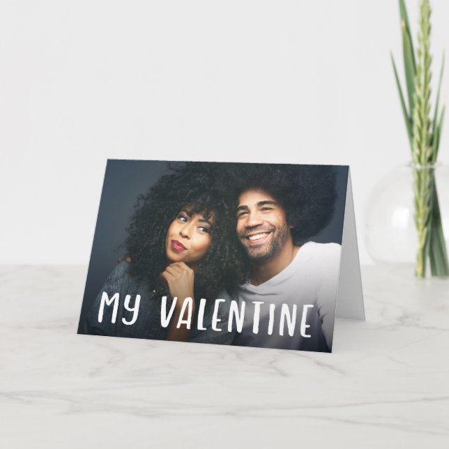 Cartes Pour Fêtes Annuelles Ma Saint Valentin | Texte moderne simple et votre  (Devant)