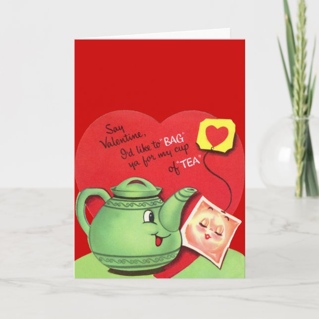 Cartes Pour Fêtes Annuelles Ma tasse de thé Valentine (Devant)