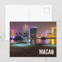 Macao Casino Skyline Panorama Chine Nuit
