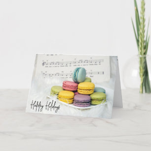 Cartes Pour Fêtes Annuelles Macarons de Noël avec musique