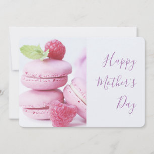 Cartes Pour Fêtes Annuelles Macarons framboise rose pour la fête des mères