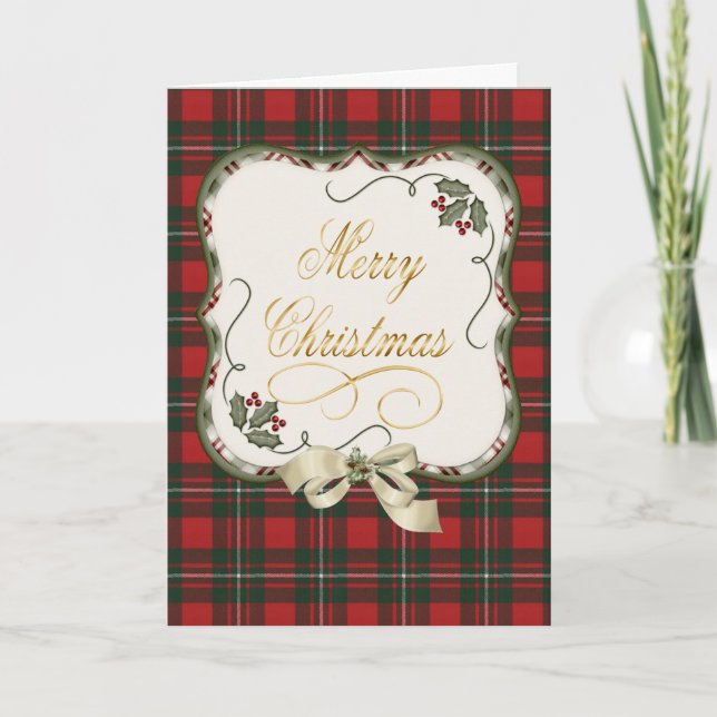 Cartes Pour Fêtes Annuelles MacGregor Moderne Original Écossais Tartan (Devant)