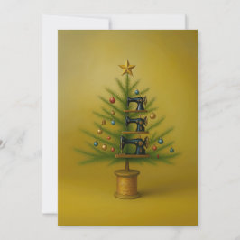 Cartes Pour Fêtes Annuelles Machine à coudre sapin de Noël Joyeux Noël