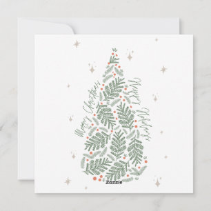 Cartes Pour Fêtes Annuelles Machine à écrire minimaliste   Joyeux Noël avec ph