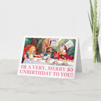 CARTES POUR FÊTES ANNUELLES MAD HATER SOUHAITE ALICE UN JOLI ANNIVERSAIRE !