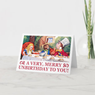 CARTES POUR FÊTES ANNUELLES MAD HATER SOUHAITE ALICE UN JOLI ANNIVERSAIRE !