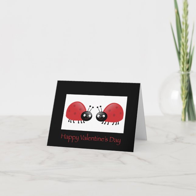 Cartes Pour Fêtes Annuelles Madame Bug Card de Valentine (Devant)