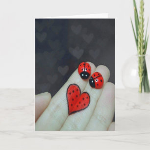 Cartes Pour Fêtes Annuelles Madame Bug Heart Valentines Card