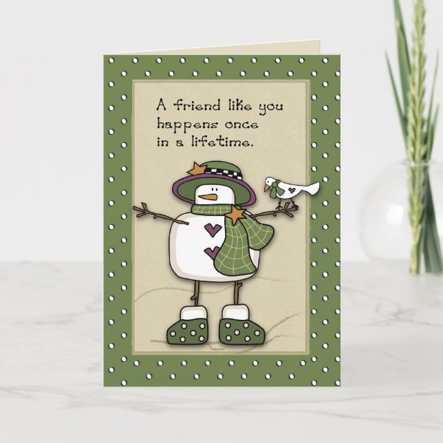 Cartes Pour Fêtes Annuelles Madame meilleurs amis de la neige 3280 (Devant)