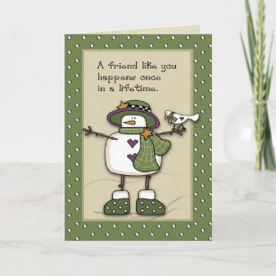 Cartes Pour Fêtes Annuelles Madame meilleurs amis de la neige 3280
