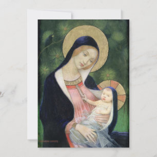 Cartes Pour Fêtes Annuelles Madone de Noël vintage et Enfant Jésus