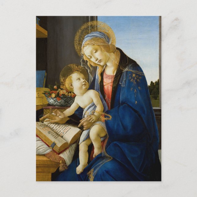 Cartes Pour Fêtes Annuelles Madone du Livre (Devant)