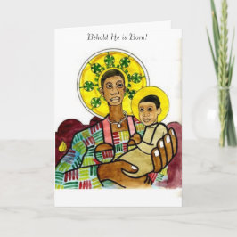 Cartes Pour Fêtes Annuelles Madone noire et Enfant