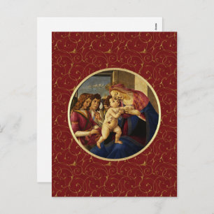 Cartes Pour Fêtes Annuelles Madonna de Botticelli. Noël des beaux-arts