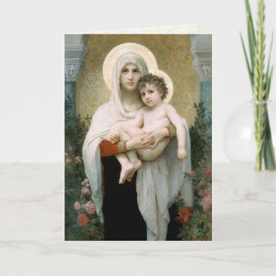 Cartes Pour Fêtes Annuelles Madonna des roses