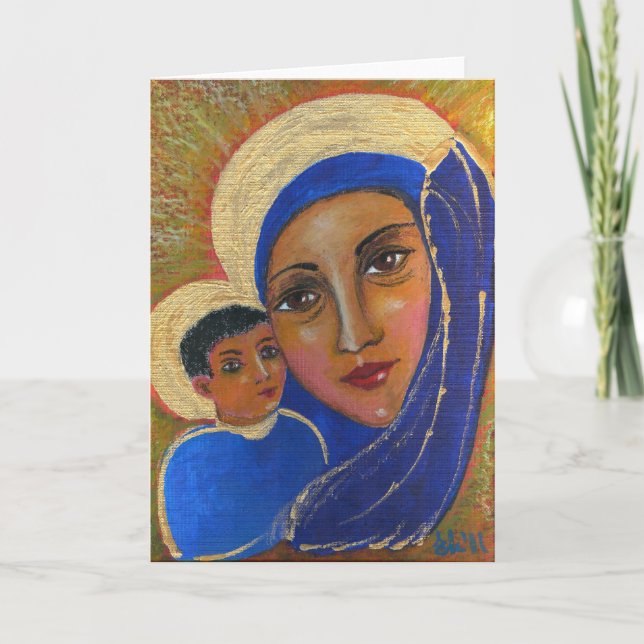 Cartes Pour Fêtes Annuelles madonna et enfant (Devant)