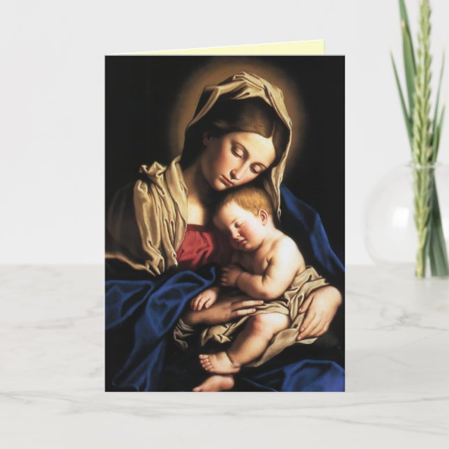 Cartes Pour Fêtes Annuelles Madonna et enfant (Devant)