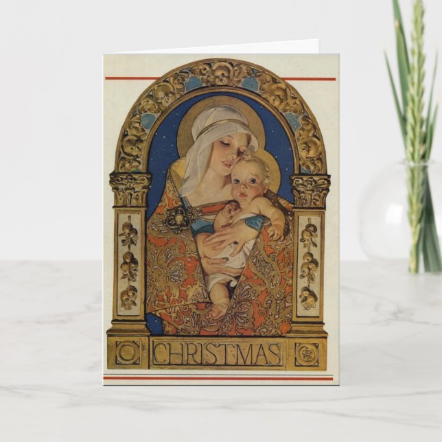 Cartes Pour Fêtes Annuelles Madonna et enfant (Devant)